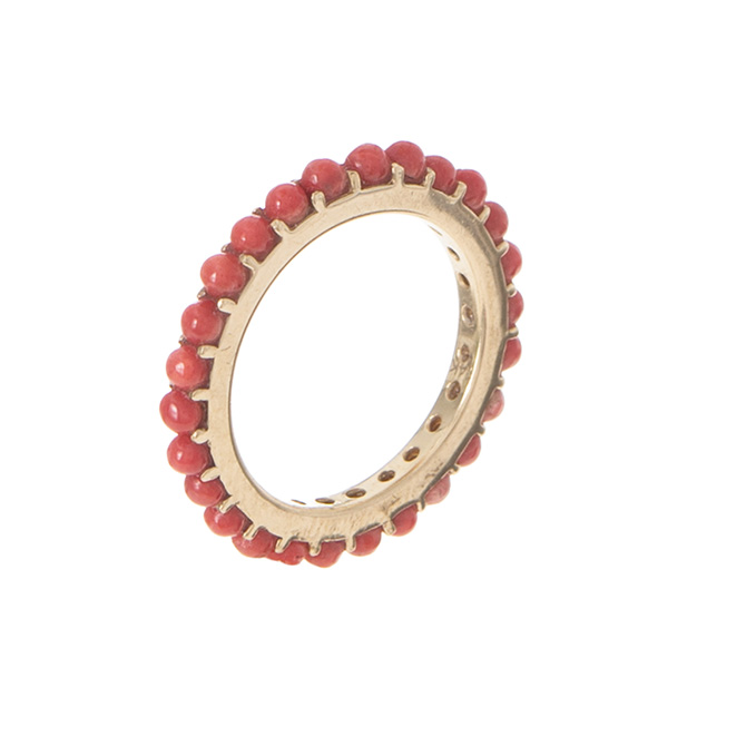 Ariel Gordon vintage coral eternity band