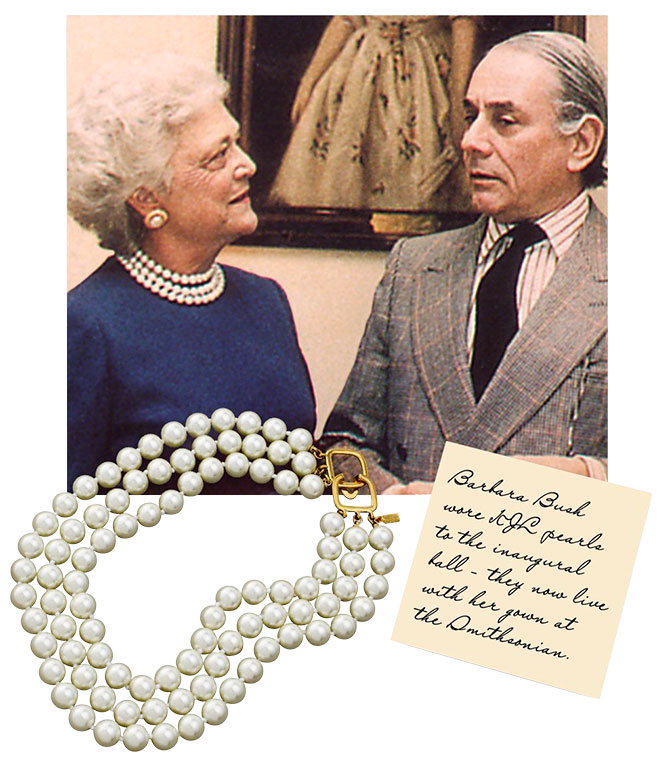 Barbara Bush and Kenneth Jay Lane