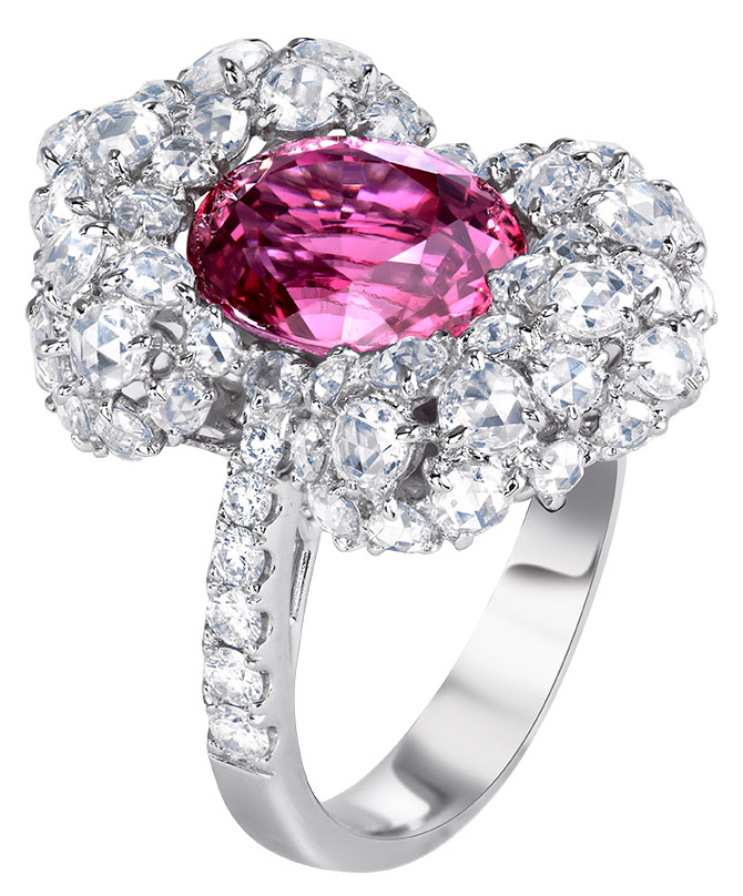 V Tse spinel diamond ring