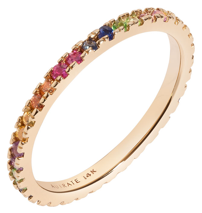Aurate kaleidoscope quadricolor ring