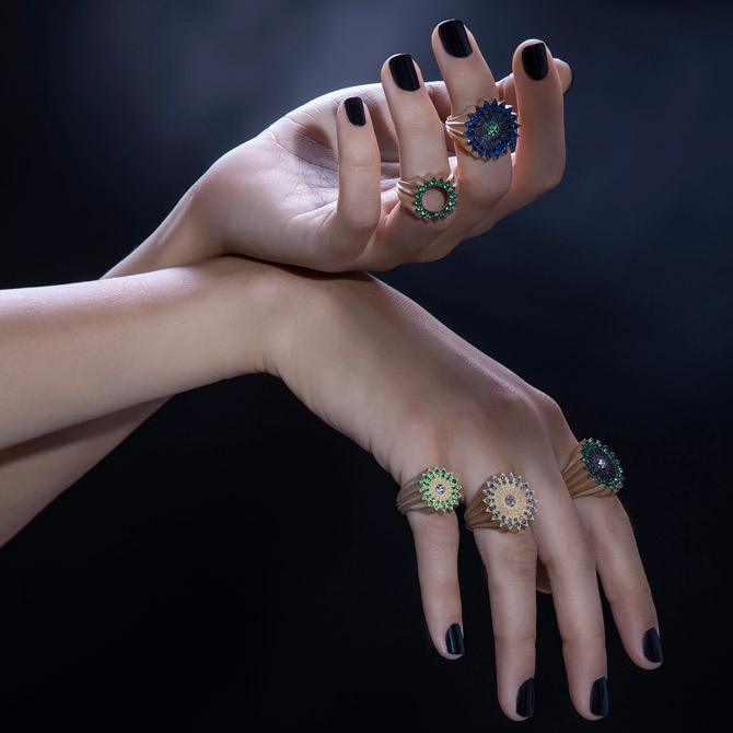 Nada G Power of Light collection rings