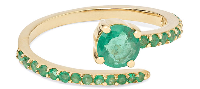 Ileana Makri grass seed emerald ring
