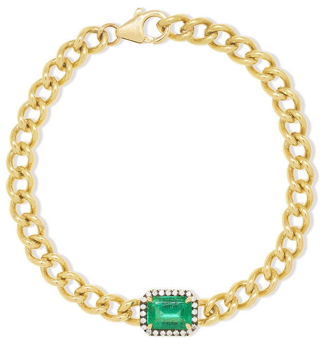 Jemma Wynne emerald diamond bracelet