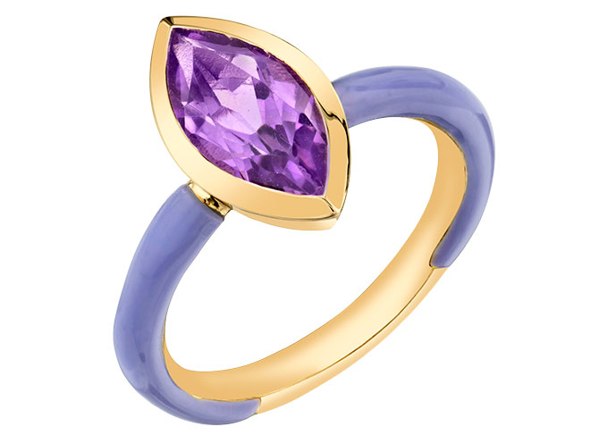 Sarah Hendler amethyst enamel ring
