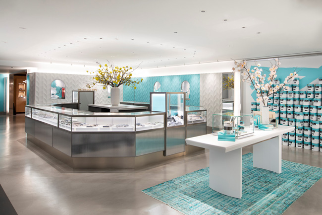 Tiffany temporary store inside