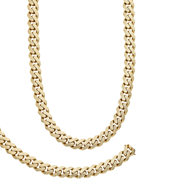 Textured Cuban link chain Textured Cuban link chain
