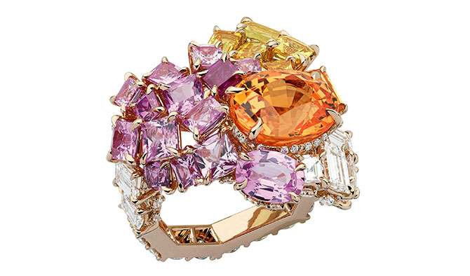 Gem Dior garnet sapphire ring