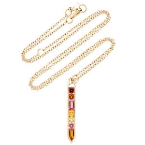 Jane Taylor cirque vertical arrow necklace