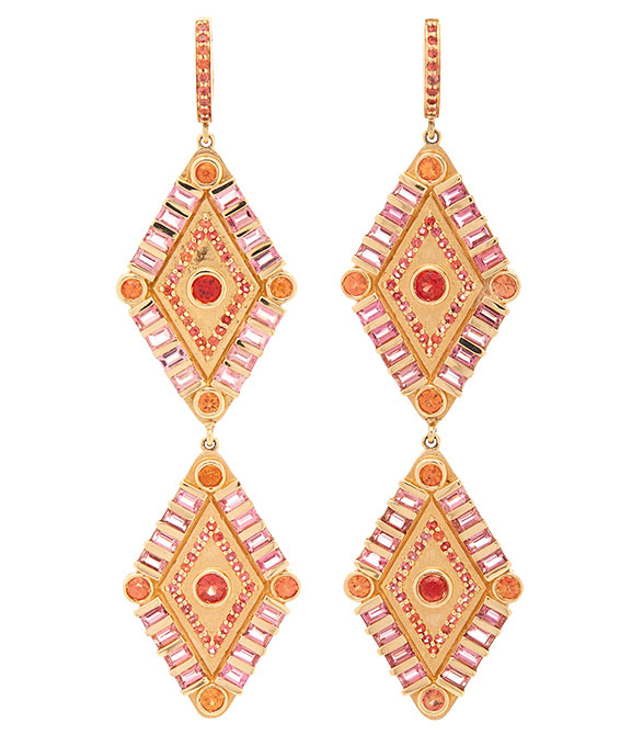 Marlo Laz double shamans eye earrings