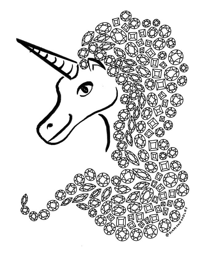 Diamondoodles Unicorn doodle Diamondoodles Unicorn doodle