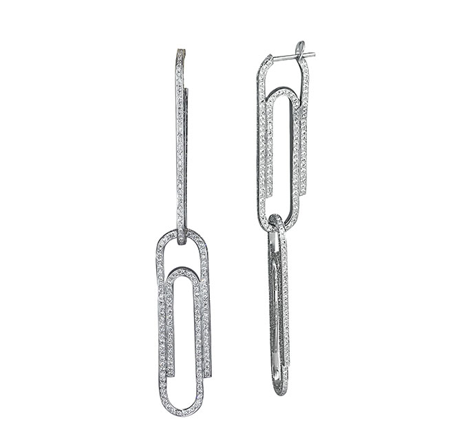 Jacob Co x Virgil paper clip earrings