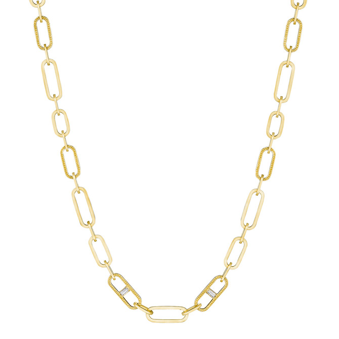Penny Preville diamond baguette station necklace