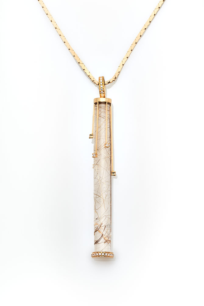 Almaza rutilated quartz pendant Almaza rutilated quartz pendant