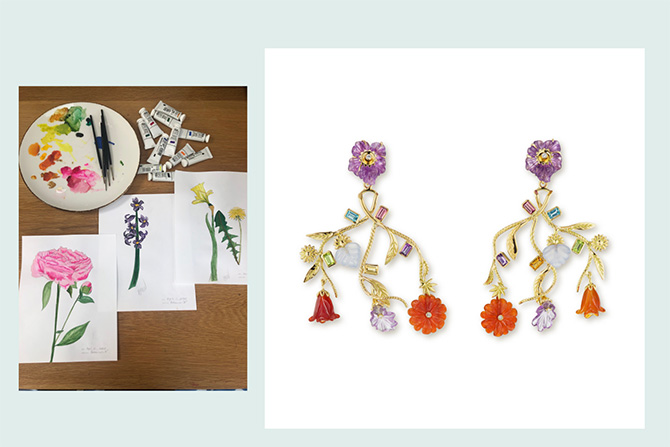 Brent Neale earrings and artwork