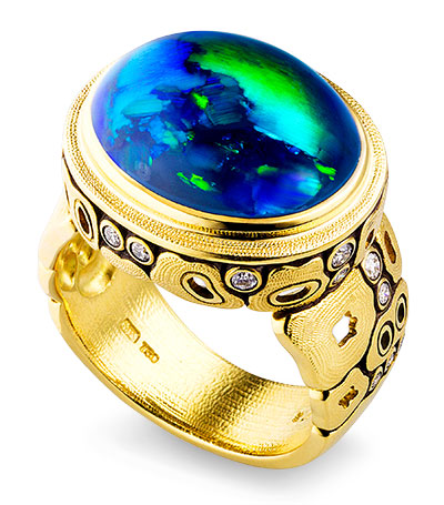 Alex Sepkus black opal ring Alex Sepkus black opal ring