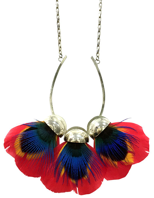 AnaGold petale feather necklace