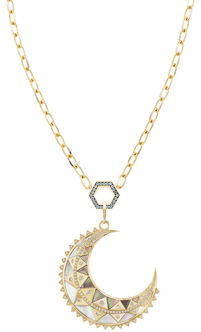Harwell Godfrey crescent inlay charm