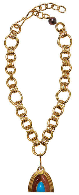 Lizzie Fortunato pot of gold seaside necklace