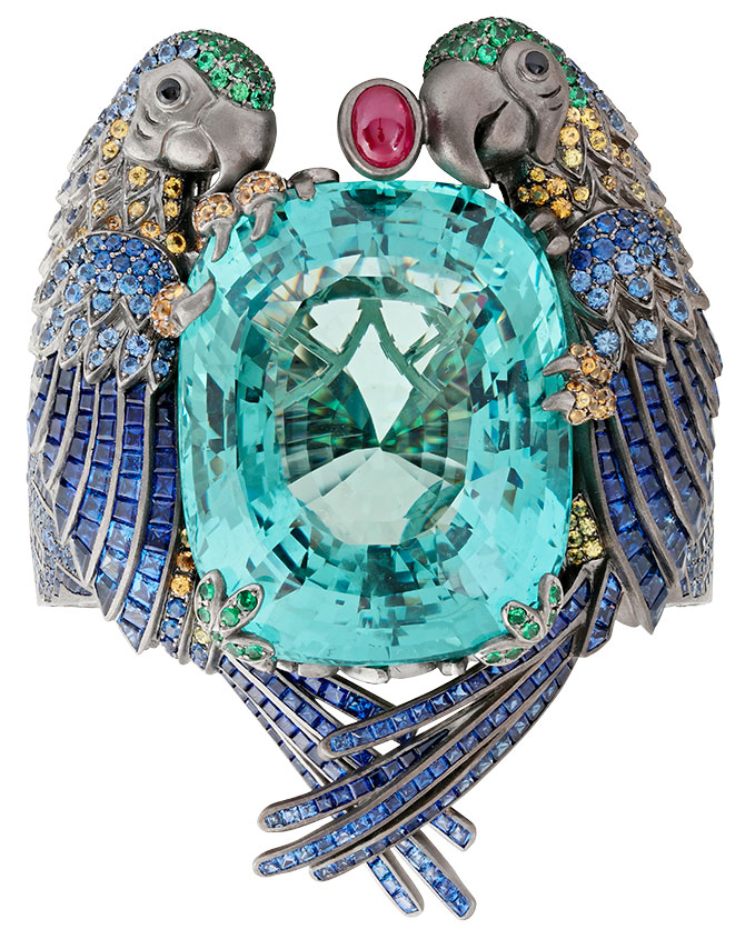 Lydia Courteille aquamarine cuff