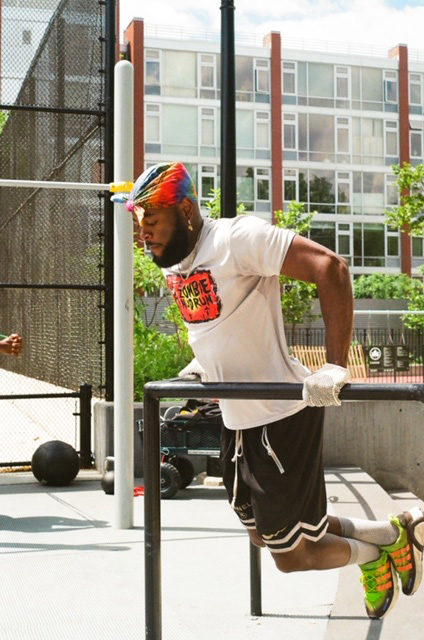 Johnny Nelson working out