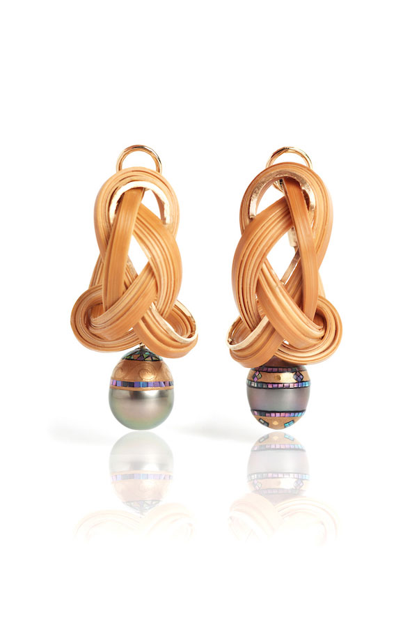 Silvia Furmanovich pearl and bamboo earrings Silvia Furmanovich pearl and bamboo earrings
