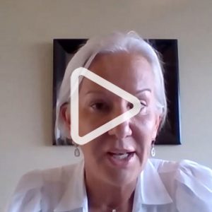 woman in front of television