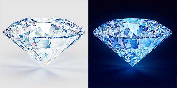 Alrosa fluorescent diamonds