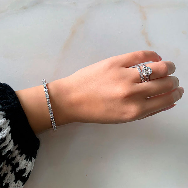 Christopher Designs crisscut engagement set pic