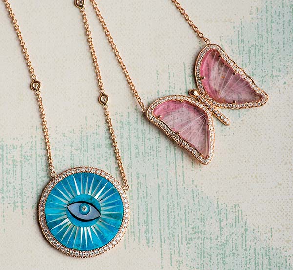 Jacquie Aiche inlay pendants Jacquie Aiche inlay pendants