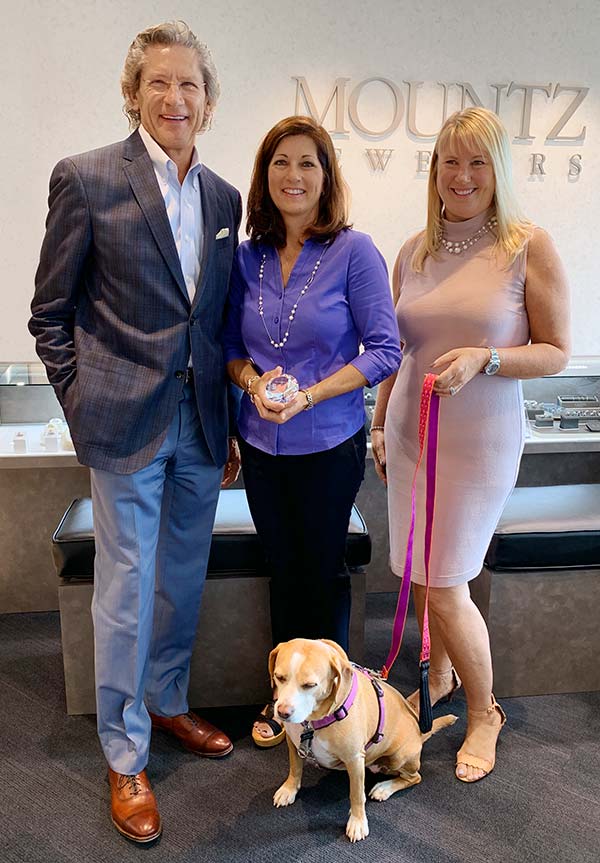 Mountz owners Ron and Tonia Leitzel and Furry Friends prez Robin Scherer Mountz owners Ron and Tonia Leitzel and Furry Friends prez Robin Scherer