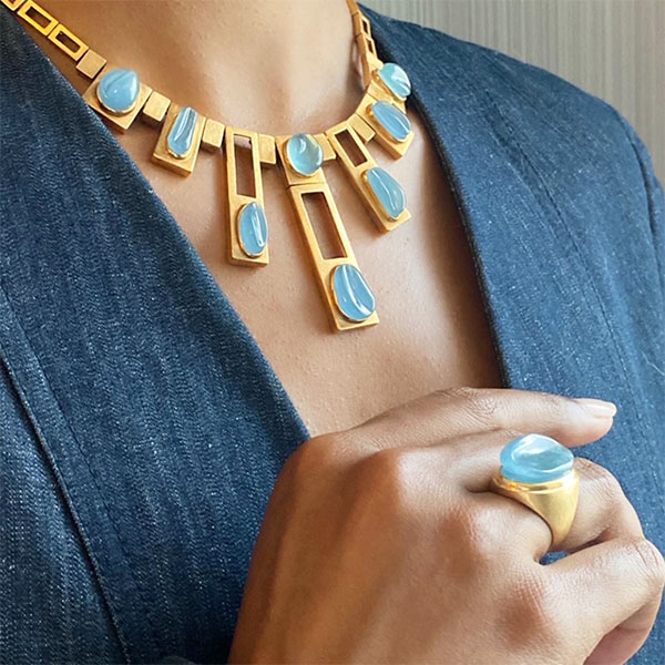 Particulieres 1970s haroldo burle marx aqua collar