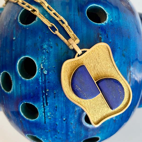 Particulieres 1970s lapis pendant