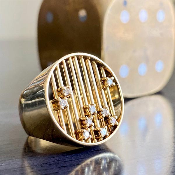 Particulieres abacus diamond ring
