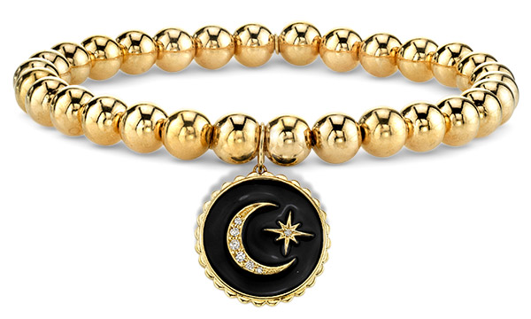 Sydney Evan enamel moon beaded bracelet Sydney Evan enamel moon beaded bracelet