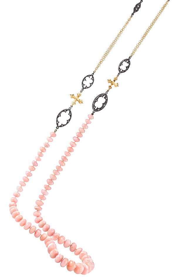 Arman Sarkisyan pink opal diamond necklace