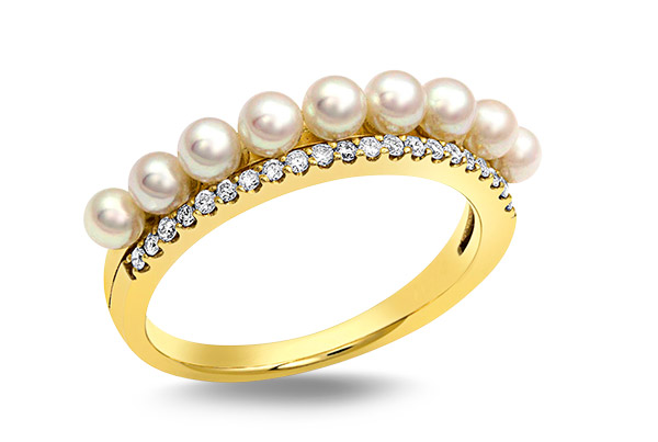 Baggins akoya pearl gold ring