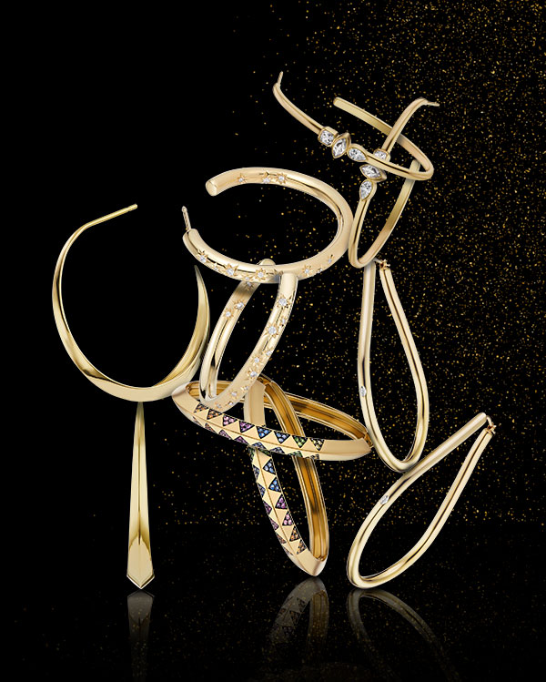 Gold hoop earrings