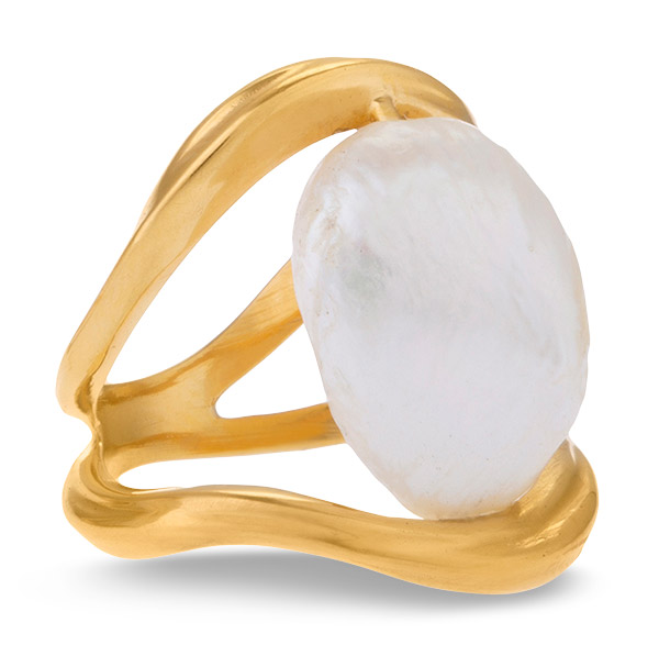 Joanna Laura Constantine feminine waves pearl ring