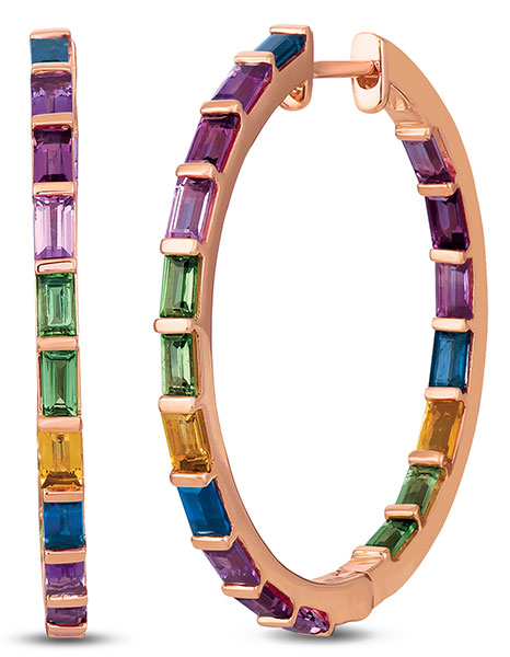 Le Vian hoop sweet gemstone earrings Le Vian hoop sweet gemstone earrings