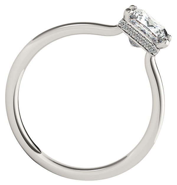 Overnight mountings lab grown princess diamond ring