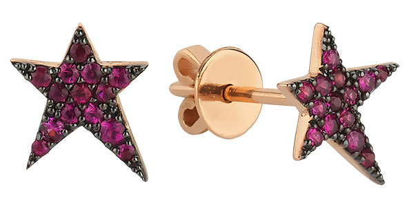 Own Your Story ruby star earrings