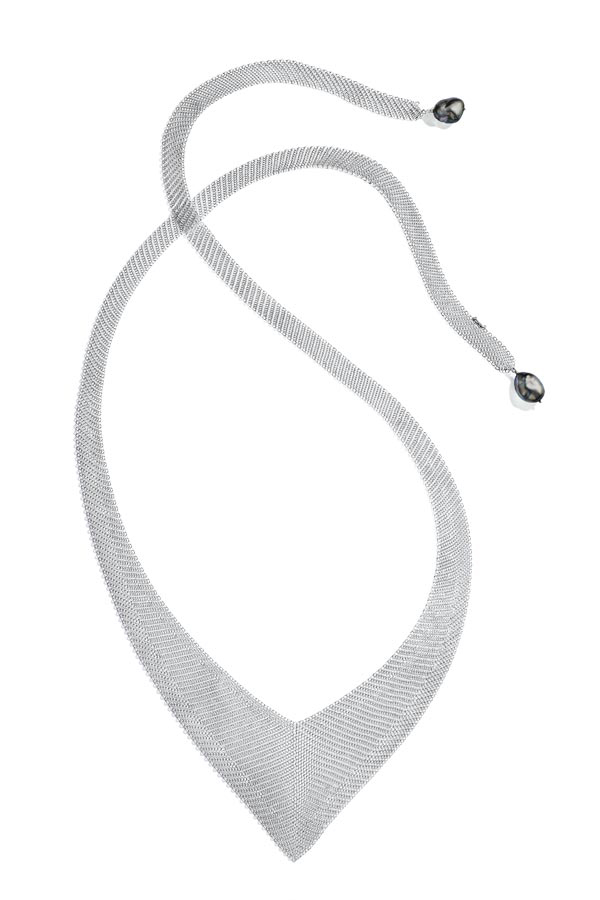Peretti Mesh necklace keshi pearls Peretti Mesh necklace keshi pearls