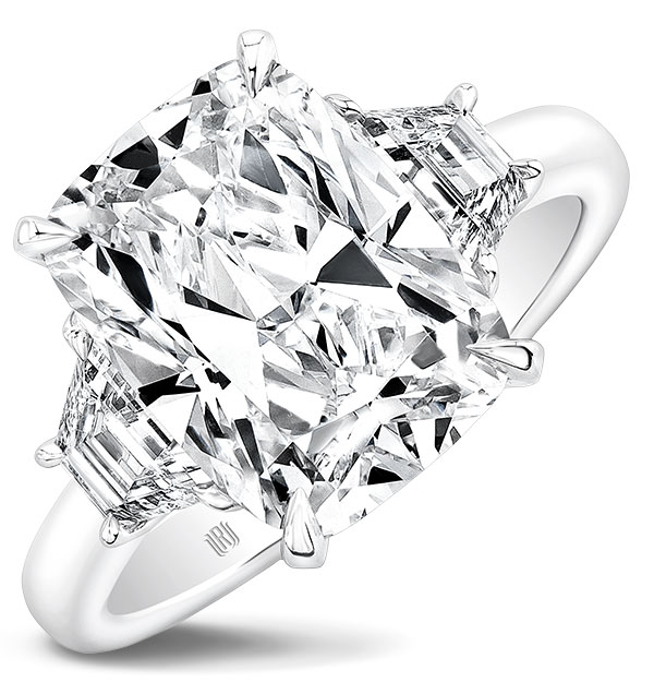 Rahaminov three stone cushion and trapezoid ring Rahaminov three stone cushion and trapezoid ring