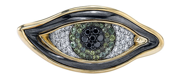 Vram eye of chrona colored sapphire ring