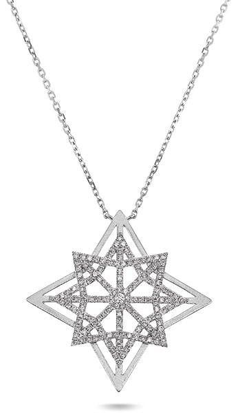Yael white gold round diamond necklace Yael white gold round diamond necklace