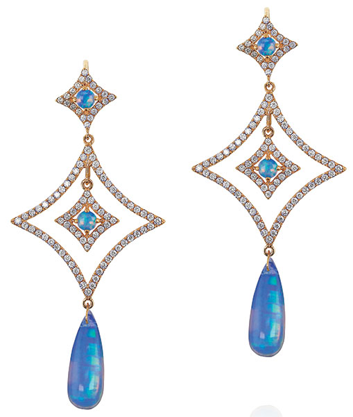 Yael diamond opal drop earrings Yael diamond opal drop earrings