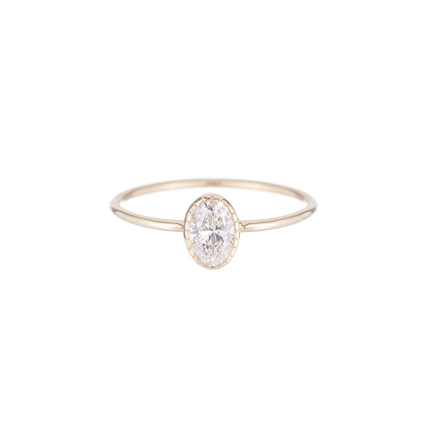 Jennie Kwon Oval Diamond Wisp Ring Jennie Kwon Oval Diamond Wisp Ring