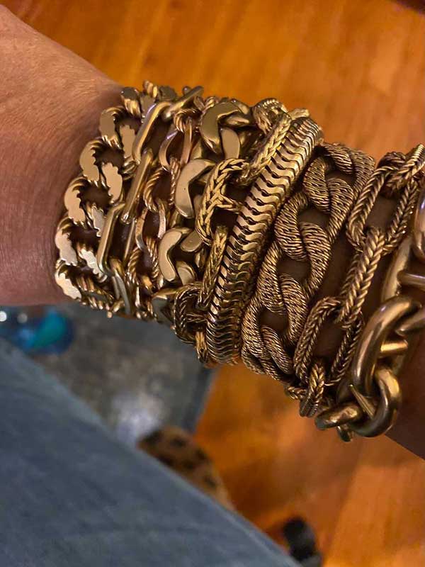 Miss Mickster ocho gold bracelet stack Miss Mickster ocho gold bracelet stack