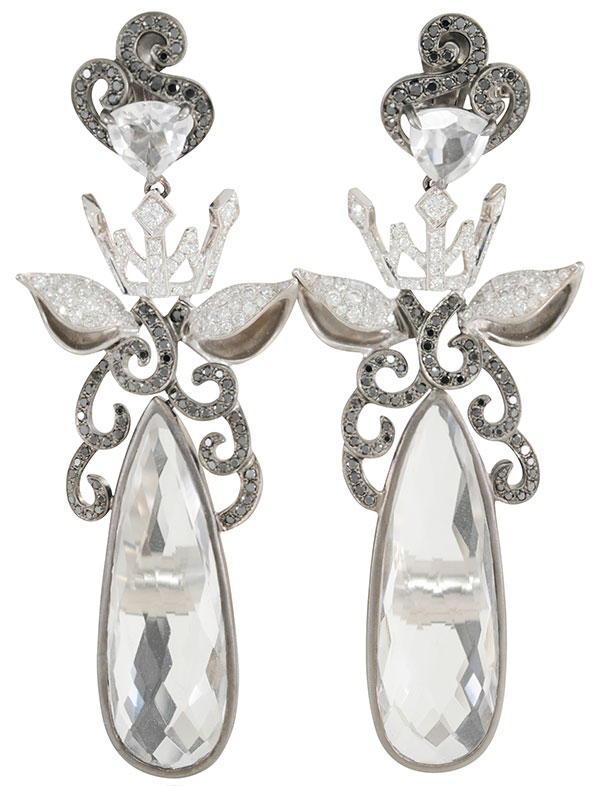Lydia Courteille Black White Earrings