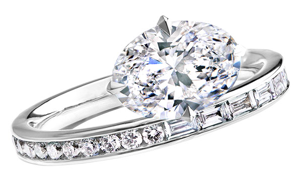 Aether horizon offset lab grown ring